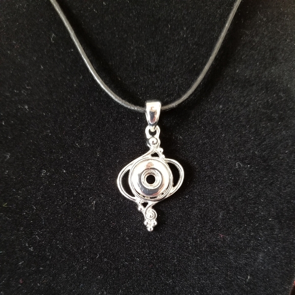 LYRA DROP PENDANT SILVER 12MM SNAP MAGNOLIA & VINE - Picture 2 of 2